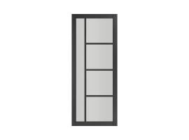 Déanta Brixton Black Prefinished Glazed Door