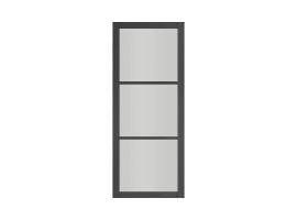 Déanta Camden Black Prefinished Glazed Door