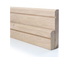 Oak 20mm 45° Chamfered & Grooved Skirting Board & Architraves