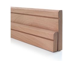 Sapele 20mm 45° Chamfered & Grooved Skirting Board & Architraves
