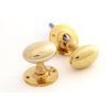 From The Anvil Polished Brass Oval Mortice/Rim Knob Set